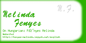 melinda fenyes business card